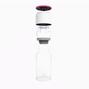 Push-fit cap for vials