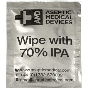 Sterile individual sachet IPA 70% wipe