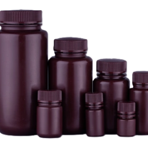 Round storage bottle, PP, Amber
